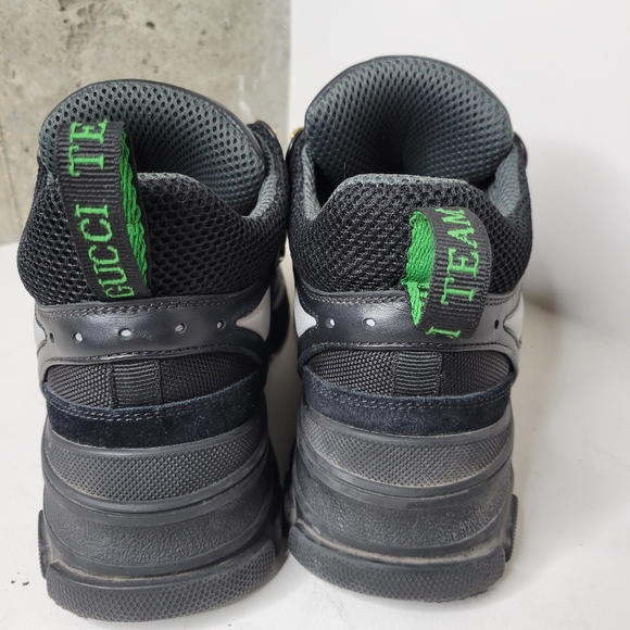 Men's EUC Black Gucci Flashtrek 543149 Italian Sneakers SZ 8 - Picture 7 of 9